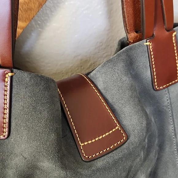 Dooney & Bourke Hunter Green Suede and Leather tote - Picture 8 of 16